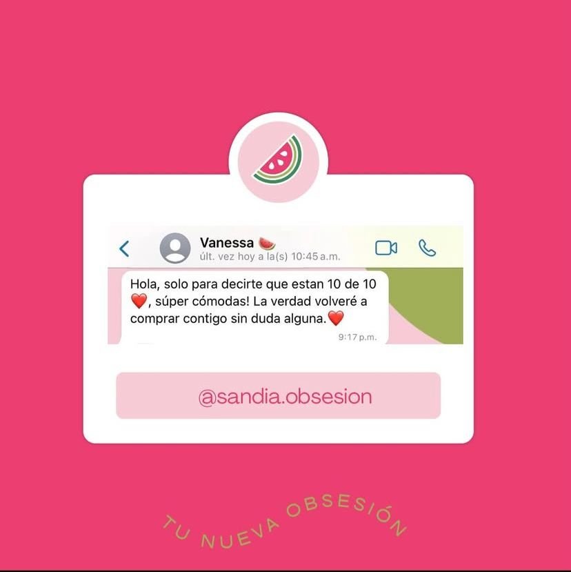 Sandia-Tienda de Lencería Para Mujer Reseña de clienta sandía
